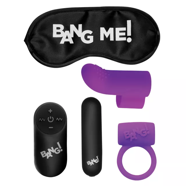 Couples Blindfold, Cock Ring and Vibrator Sex Toy Kit at Spencer's