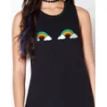 Chest Rainbow Pride Tank Top at Spencer's