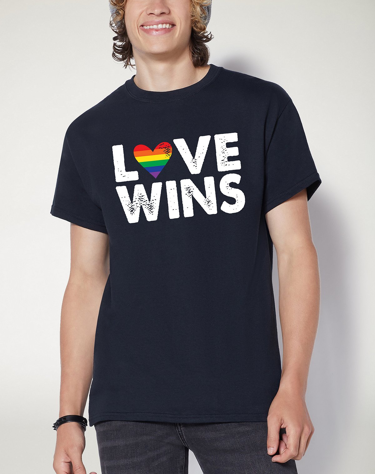 Rainbow Heart Love Wins T Shirt 