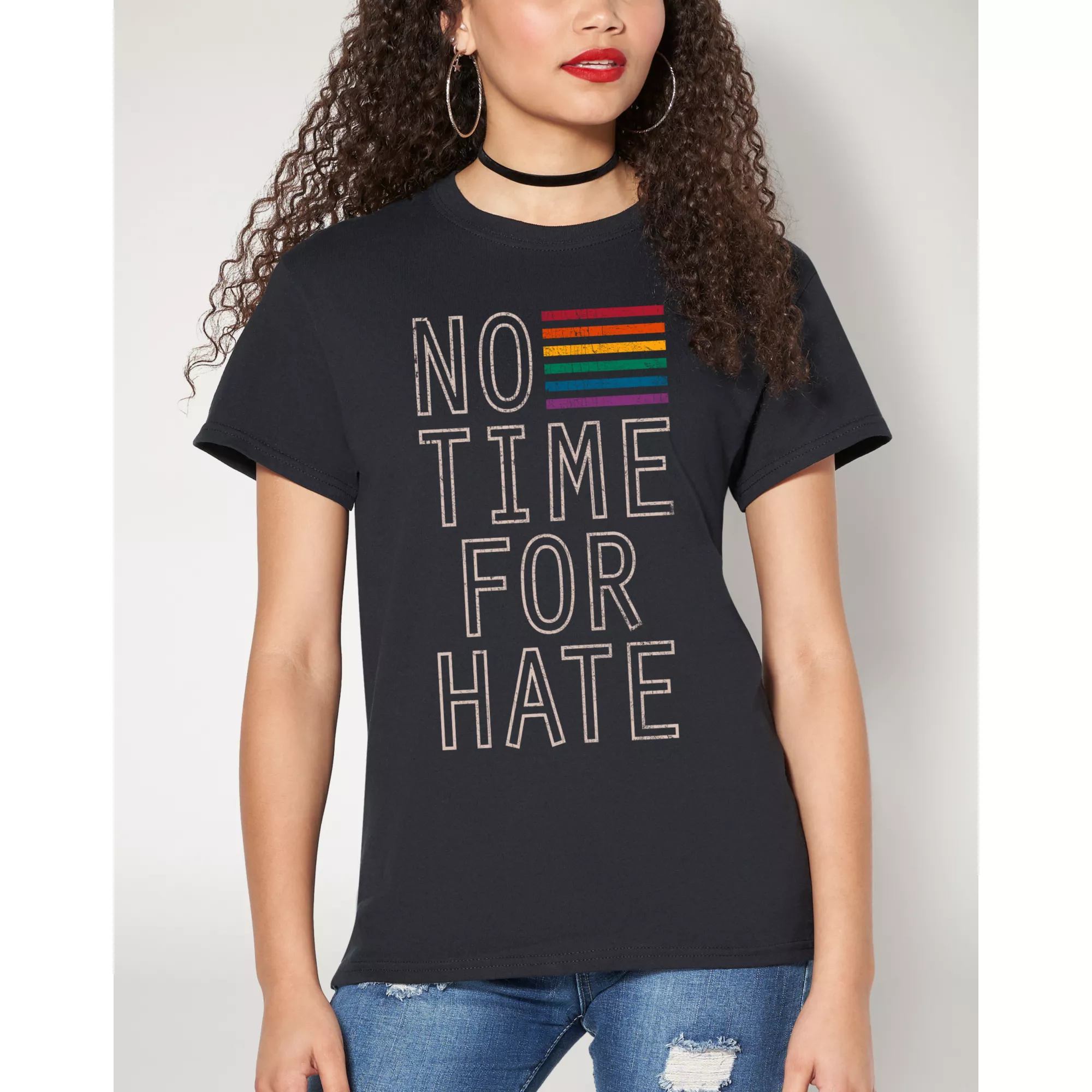 No Time For Hate Pride T Shirt at Spencer's