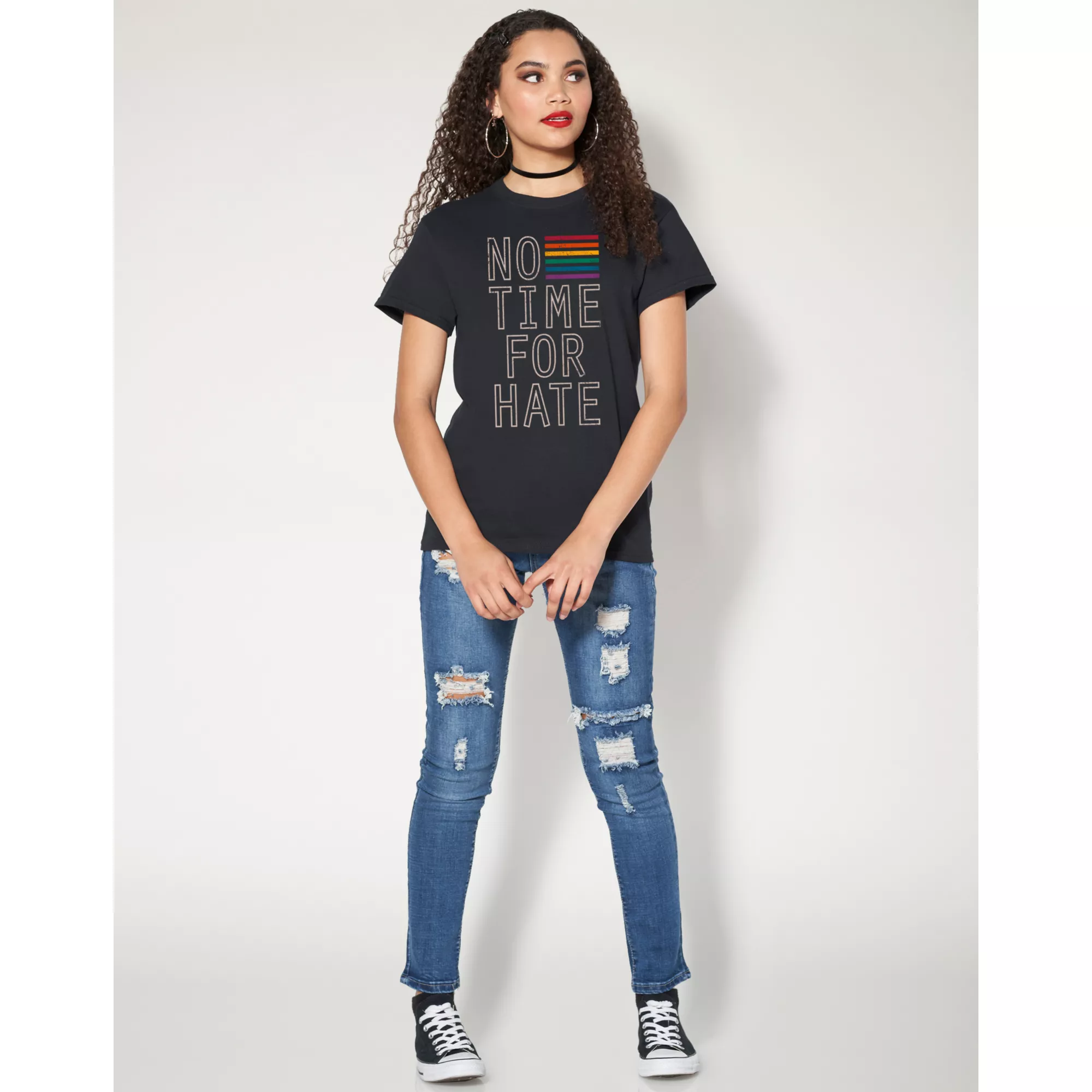 No Time For Hate Pride T Shirt at Spencer's