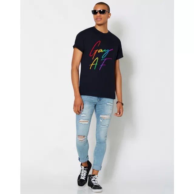 Rainbow Gay AF Pride T Shirt at Spencer's