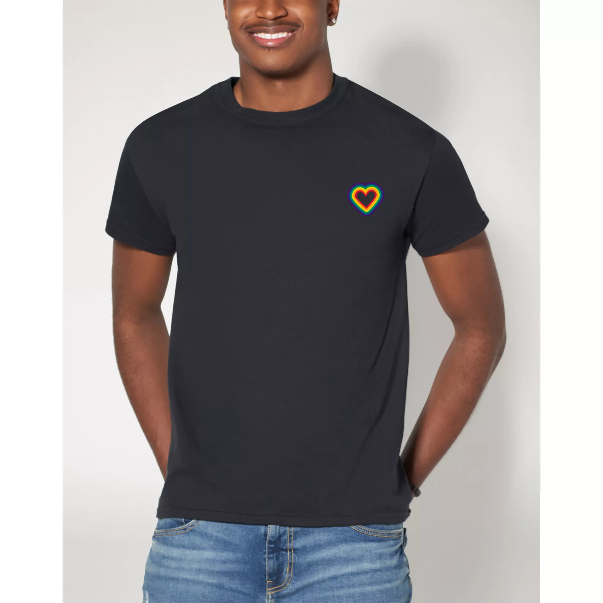 Tiny Rainbow Heart Pride T Shirt at Spencer's