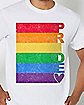 Stacked Rainbow Pride T Shirt