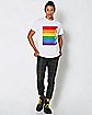 Stacked Rainbow Pride T Shirt