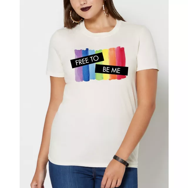 Rainbow Free To Be Me Pride T Shirt at Spencer's
