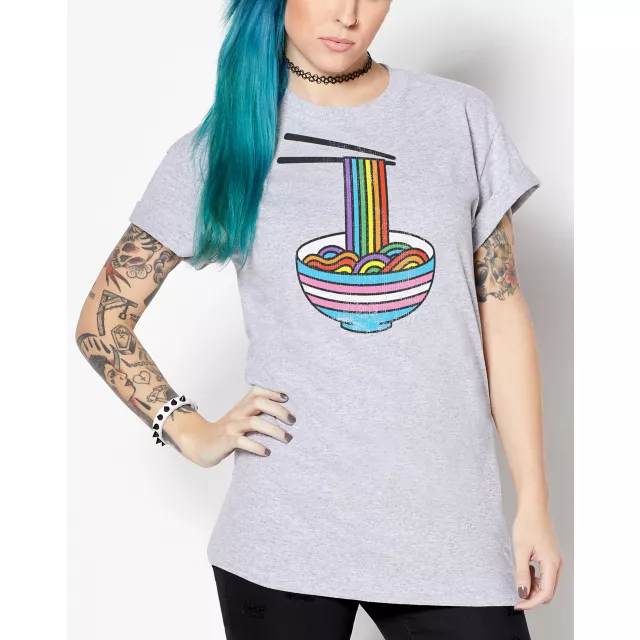 Rainbow Noodles Pride T Shirt at Spencer's