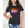 Melting Heart Lesbian Pride T Shirt at Spencer's