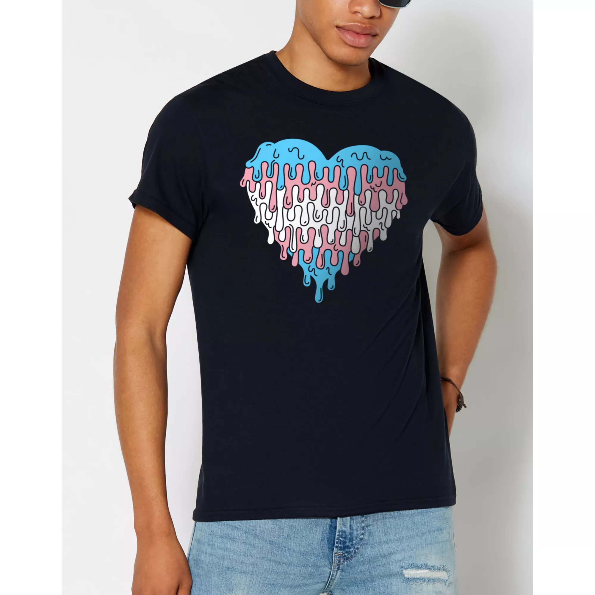Melting Heart Transgender Pride T Shirt at Spencer's