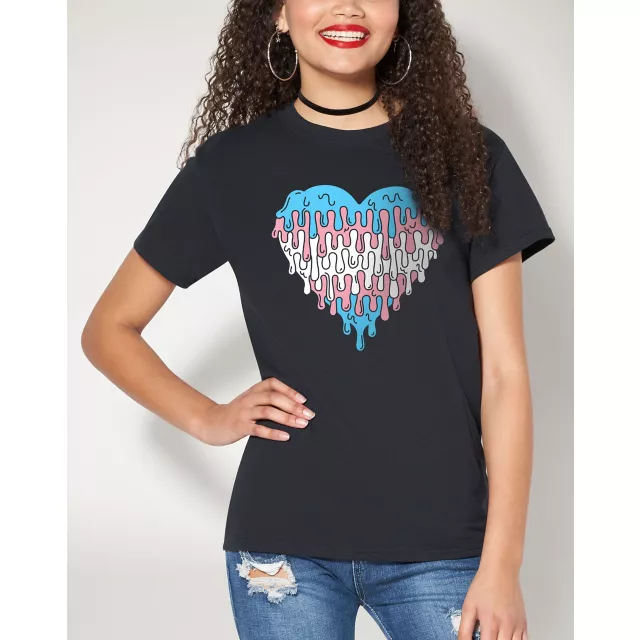 Melting Heart Transgender Pride T Shirt at Spencer's