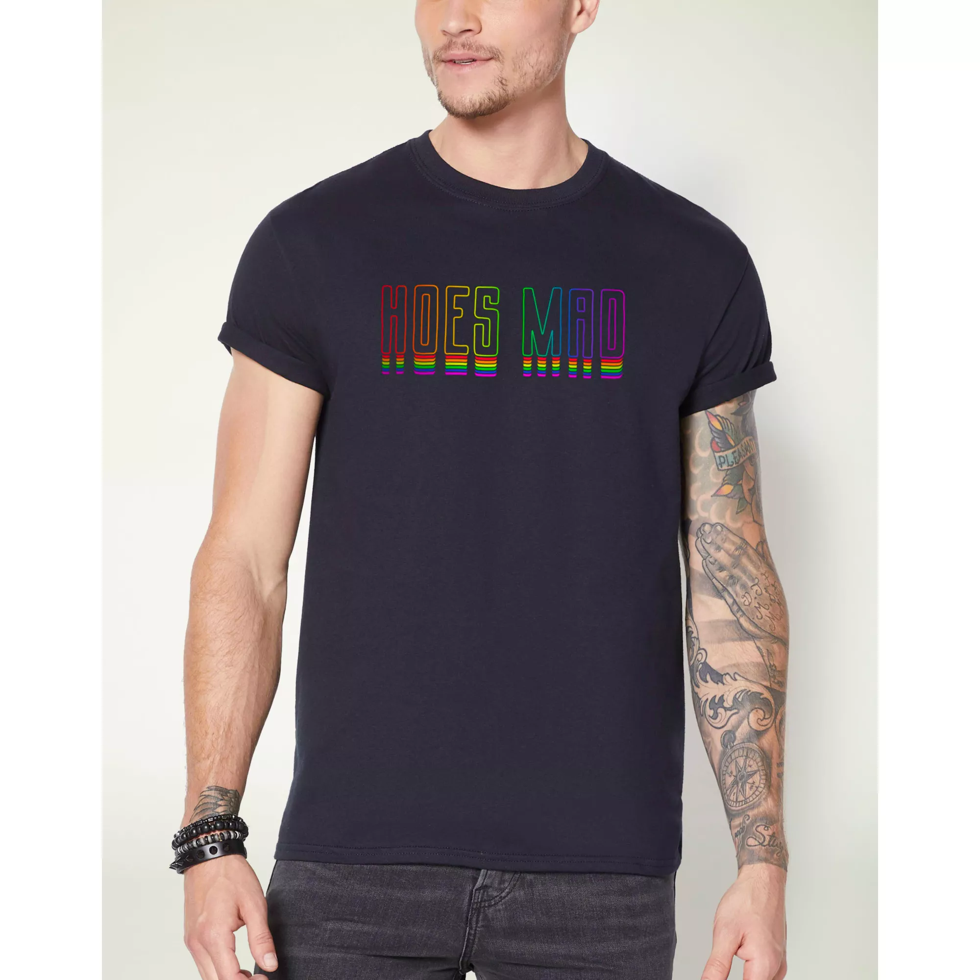 Rainbow Hoes Mad Pride T Shirt at Spencer's