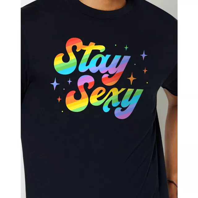 Rainbow Stay Sexy Pride T Shirt at Spencer's