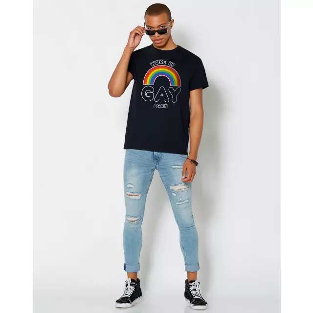 Woke Up Gay Again Pride T Shirt at Spencer's