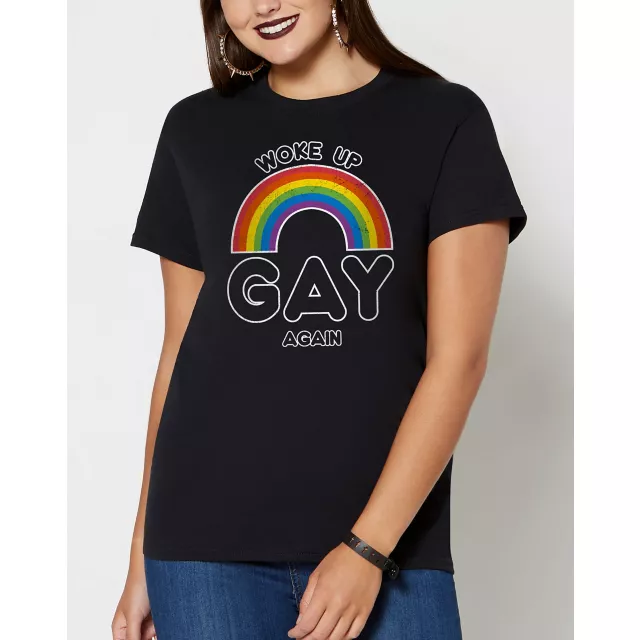 Woke Up Gay Again Pride T Shirt at Spencer's