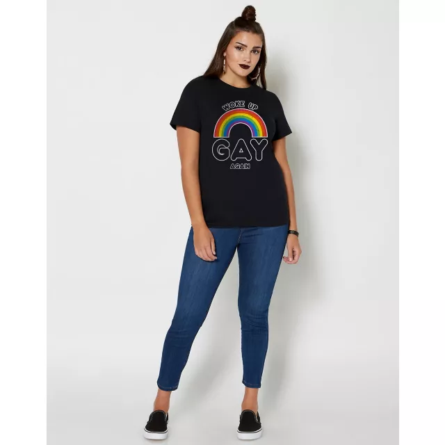 Woke Up Gay Again Pride T Shirt at Spencer's