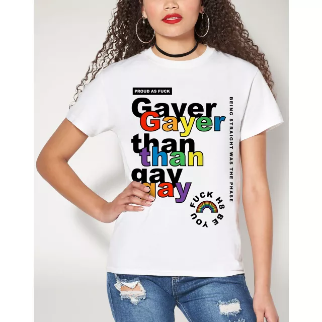 Gayer Than Gay Pride T Shirt at Spencer's
