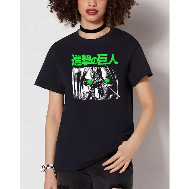 Green Eyes T Shirt - Attack on Titan at Spencer's