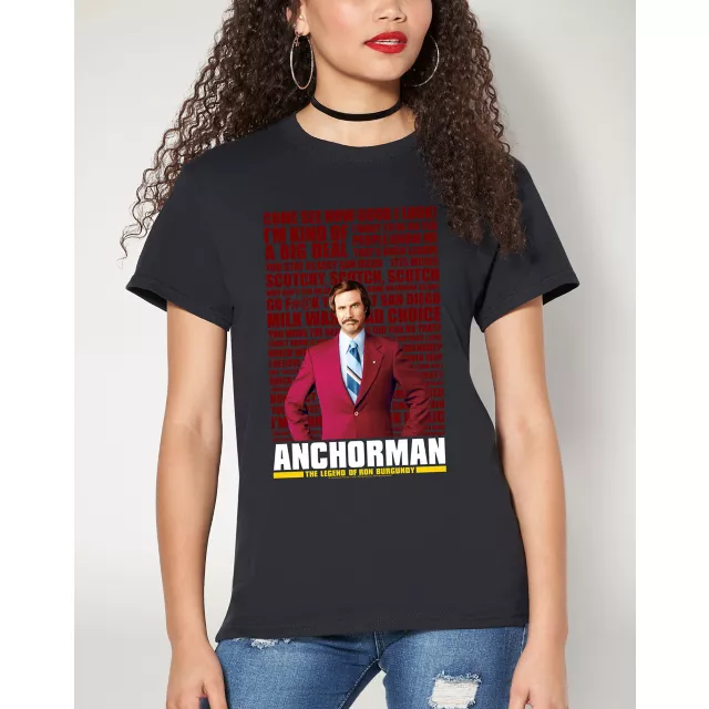 Ron Burgundy Quotes T Shirt - Anchorman at Spencer's