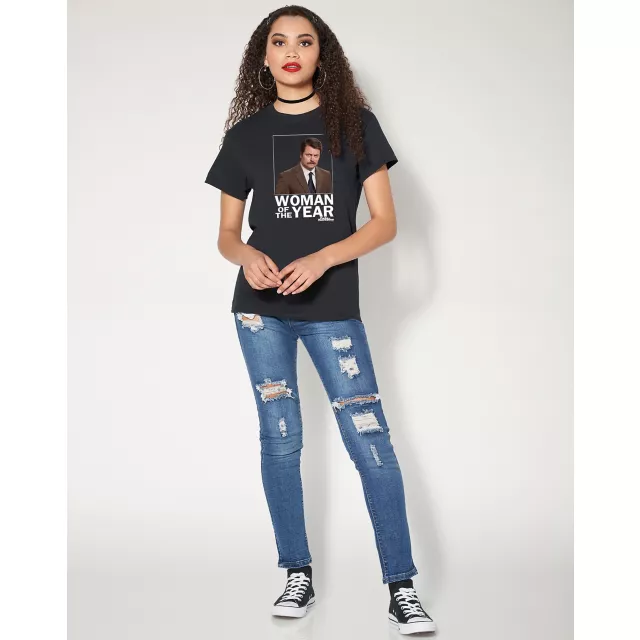 Woman of the Year Ron Swanson T Shirt - Parks and Recreation at Spencer's