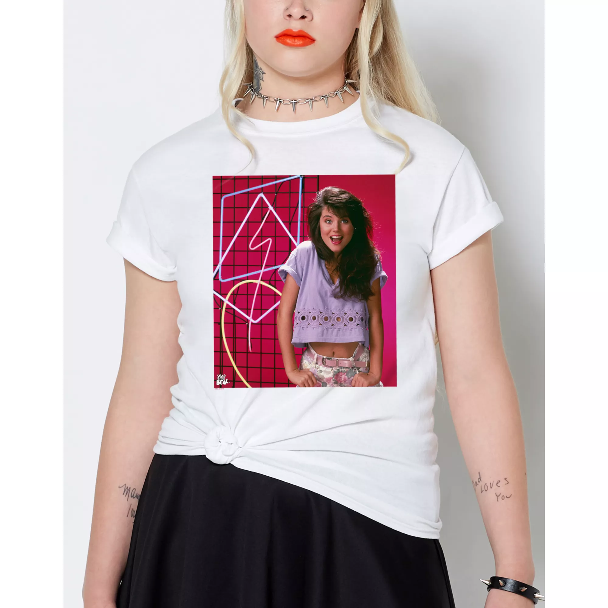 Neon Lights Kelly Kapowski T Shirt - Saved by the Bell at Spencer's