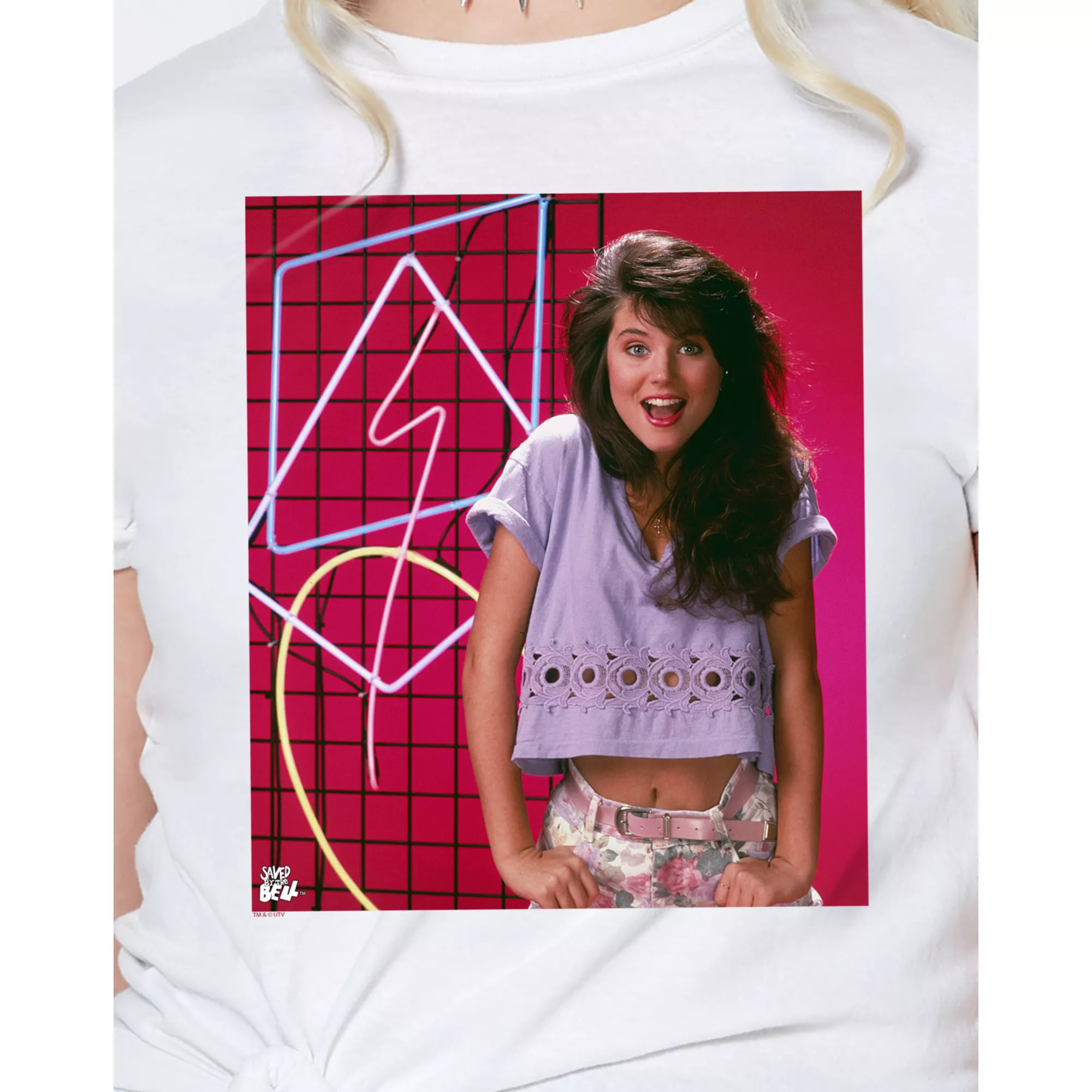 Neon Lights Kelly Kapowski T Shirt - Saved by the Bell at Spencer's