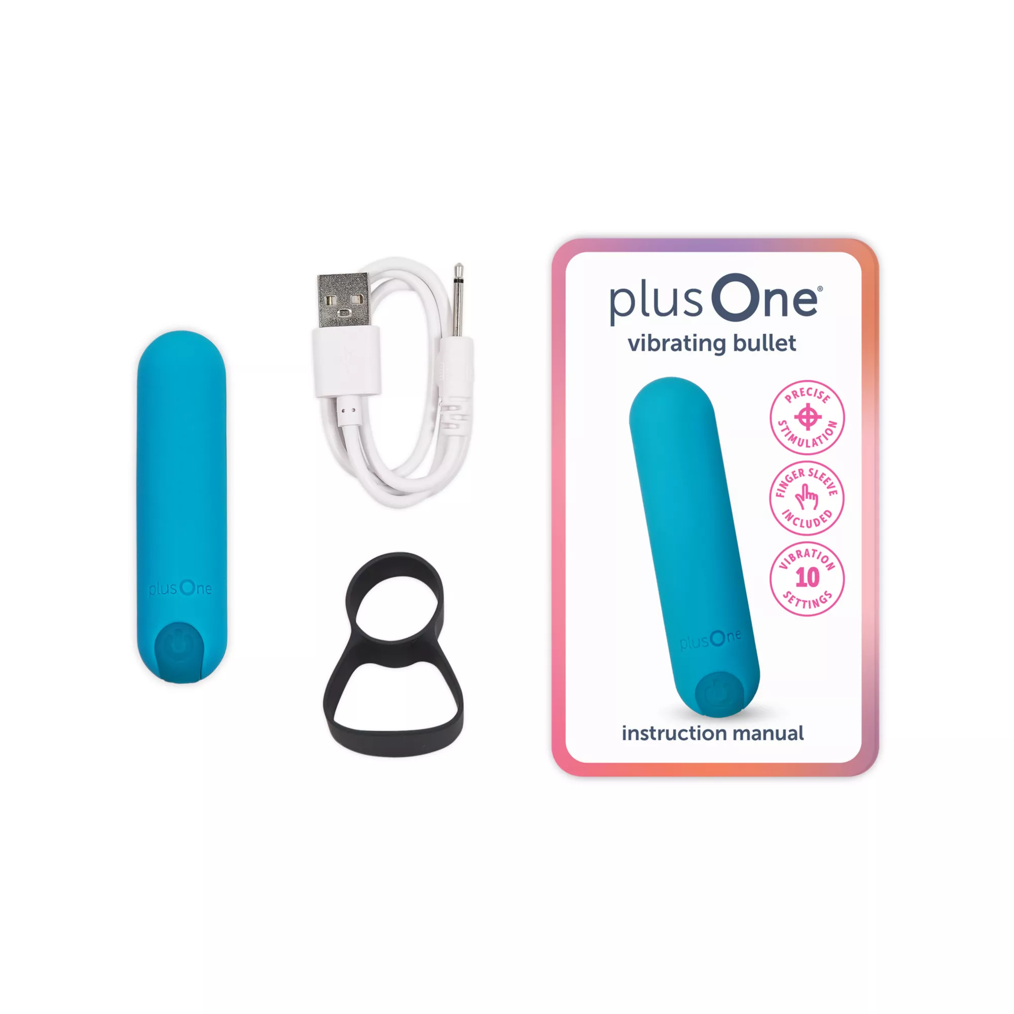 plusOne Vibrating Bullet Teal at Spencer's