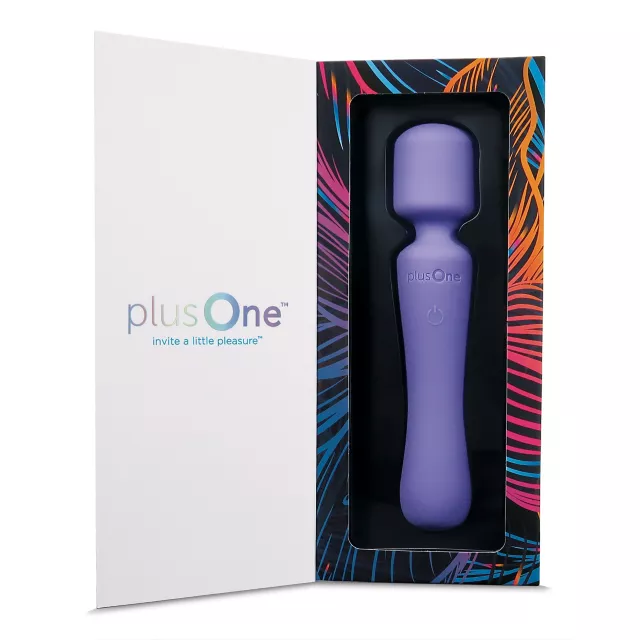 plusOne Vibrating Wand Purple at Spencer's