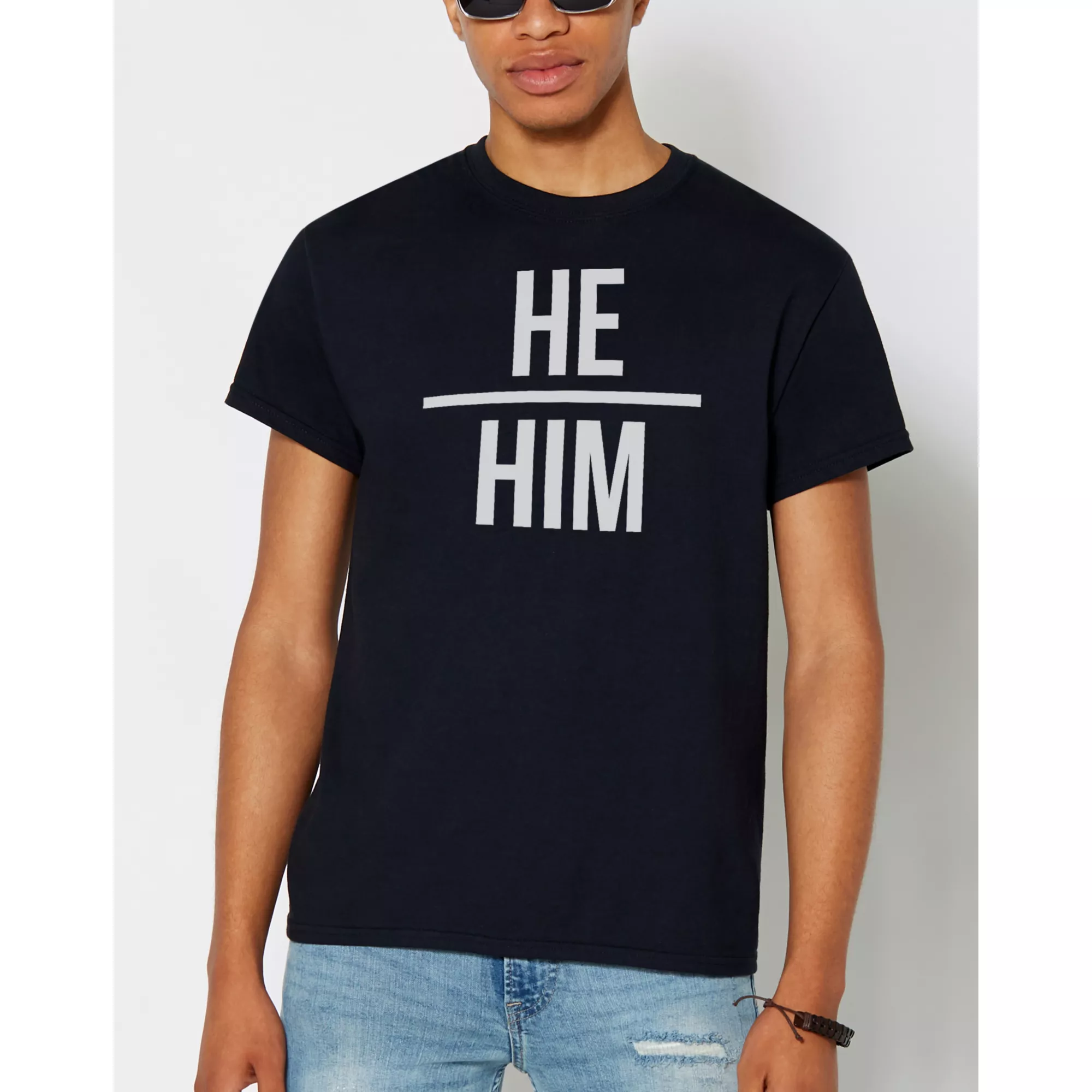 He Him Pronoun T Shirt at Spencer's
