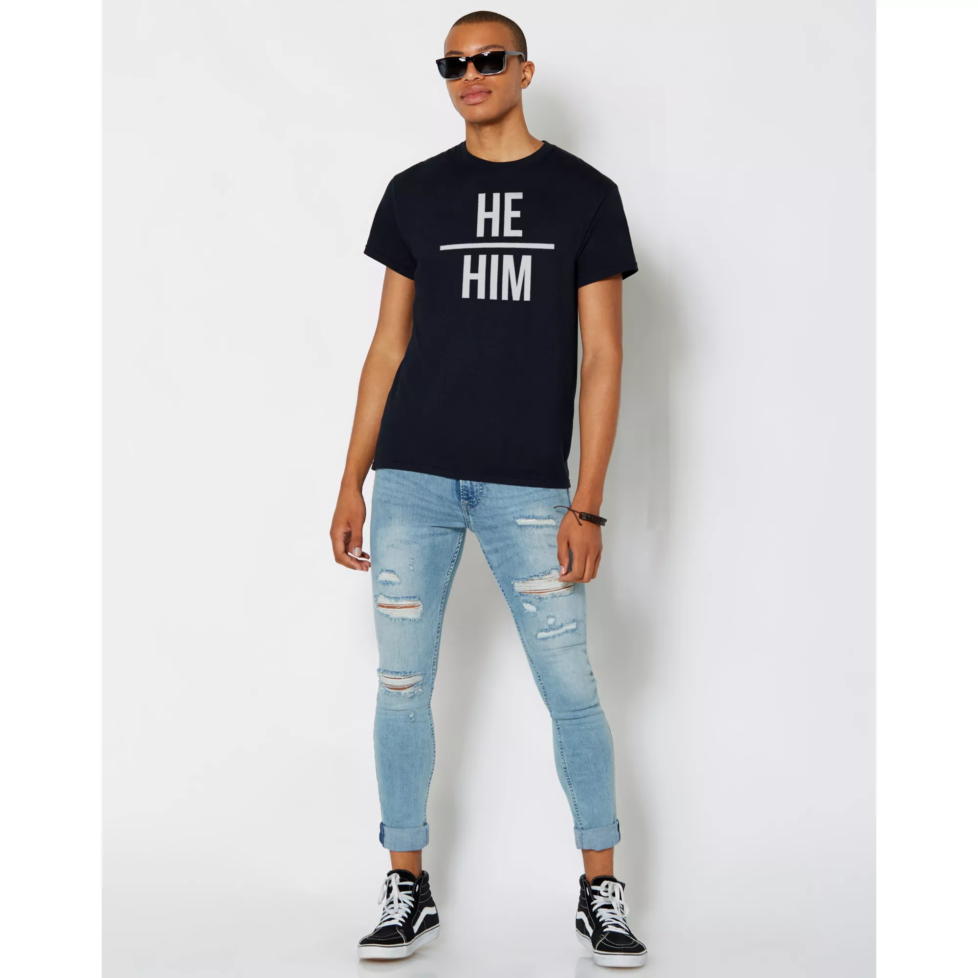 He Him Pronoun T Shirt at Spencer's