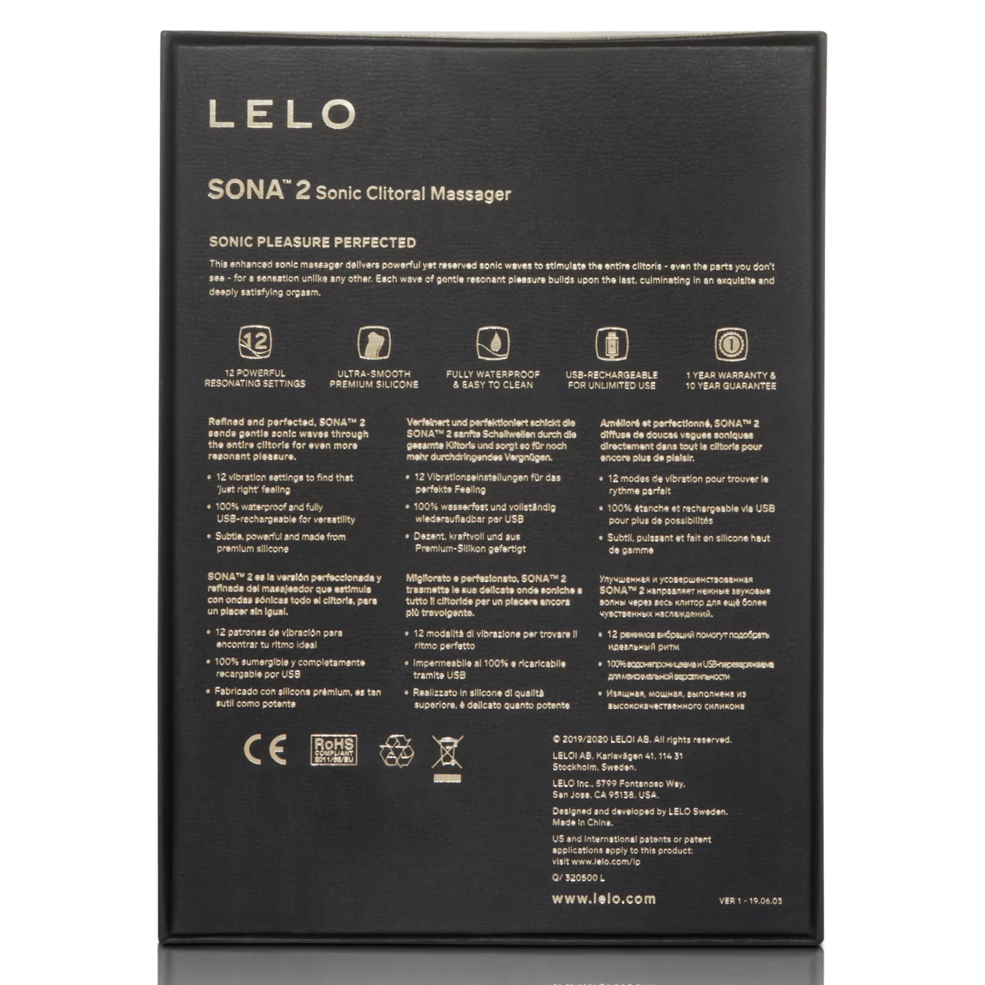 LELO Sona Vibrator Black at Spencer's