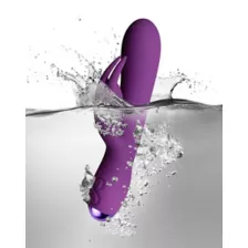 Flutter 10 Function Rechargeable Waterproof Rabbit Vibrator Purple - 7.3 Inch at Spencer's