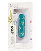 Jessi 420 Green 10-Function  Rechargeable Waterproof Weed Leaf Bullet Vibrator - 3 Inch