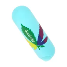 Jessi 420 Blue 10-Function Rechargeable Waterproof Weed Leaf Bullet Vibrator - 3 Inch at Spencer's