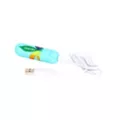 Jessi 420 Blue 10-Function Rechargeable Waterproof Weed Leaf Bullet Vibrator - 3 Inch at Spencer's