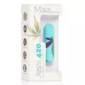 Jessi 420 Blue 10-Function Rechargeable Waterproof Weed Leaf Bullet Vibrator - 3 Inch at Spencer's