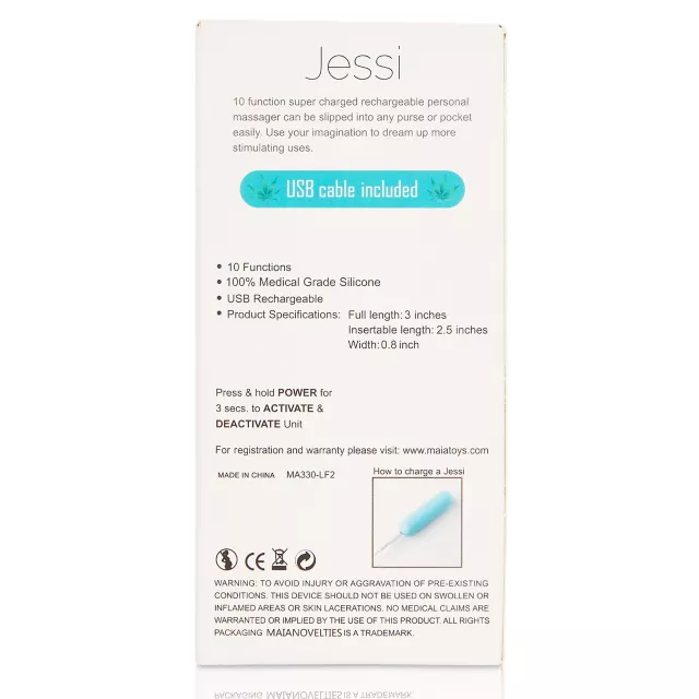 Jessi 420 Blue 10-Function Rechargeable Waterproof Weed Leaf Bullet Vibrator - 3 Inch at Spencer's