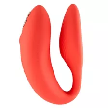 Chorus 10-Function Rechargeable Waterproof Couples Vibrator Coral 3 Inch - We-Vibe at Spencer's