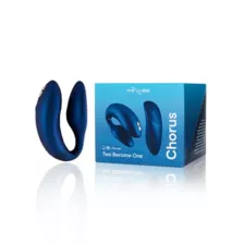 Chorus 10-Function Rechargeable Waterproof Couples Vibrator Blue 3 Inch - We-Vibe at Spencer's