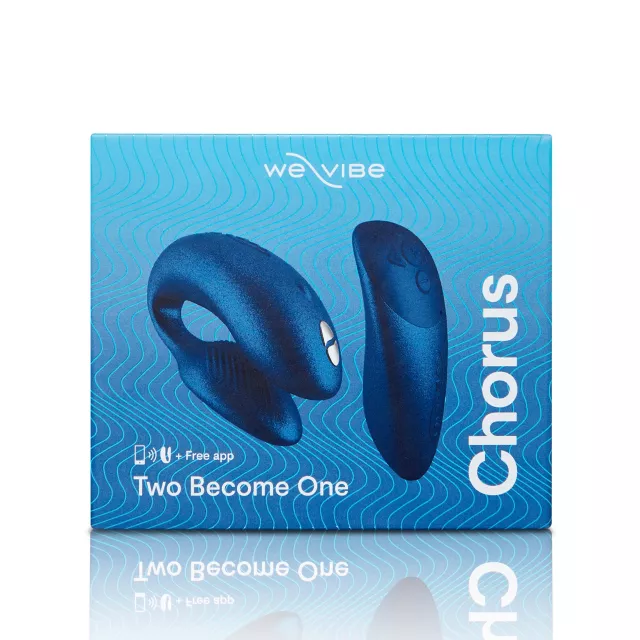 Chorus 10-Function Rechargeable Waterproof Couples Vibrator Blue 3 Inch - We-Vibe at Spencer's
