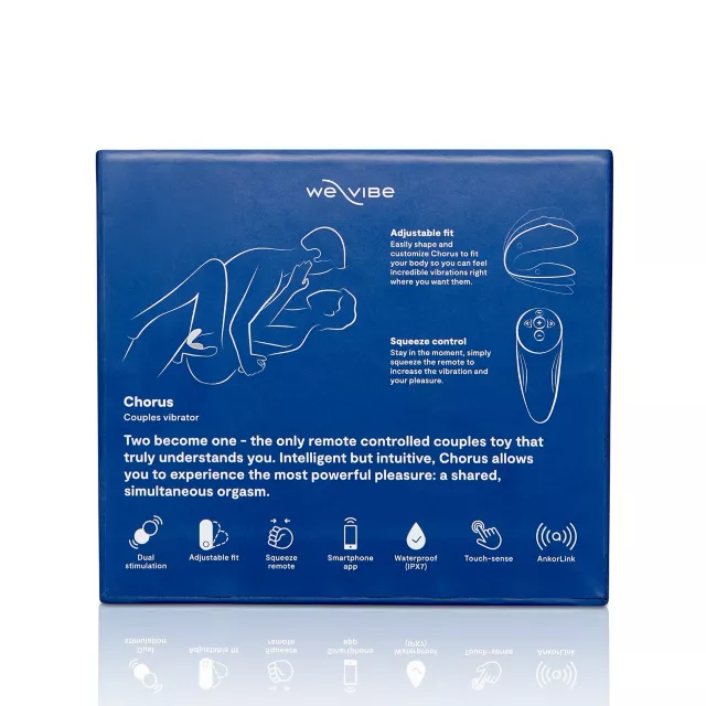 Chorus 10-Function Rechargeable Waterproof Couples Vibrator Blue 3 Inch - We-Vibe at Spencer's