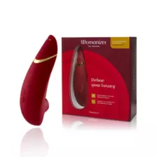 Premium 2 14-Function Rechargeable Waterproof  Clitoral Stimulator Bordeaux 6.5 Inch - Womanizer at Spencer's