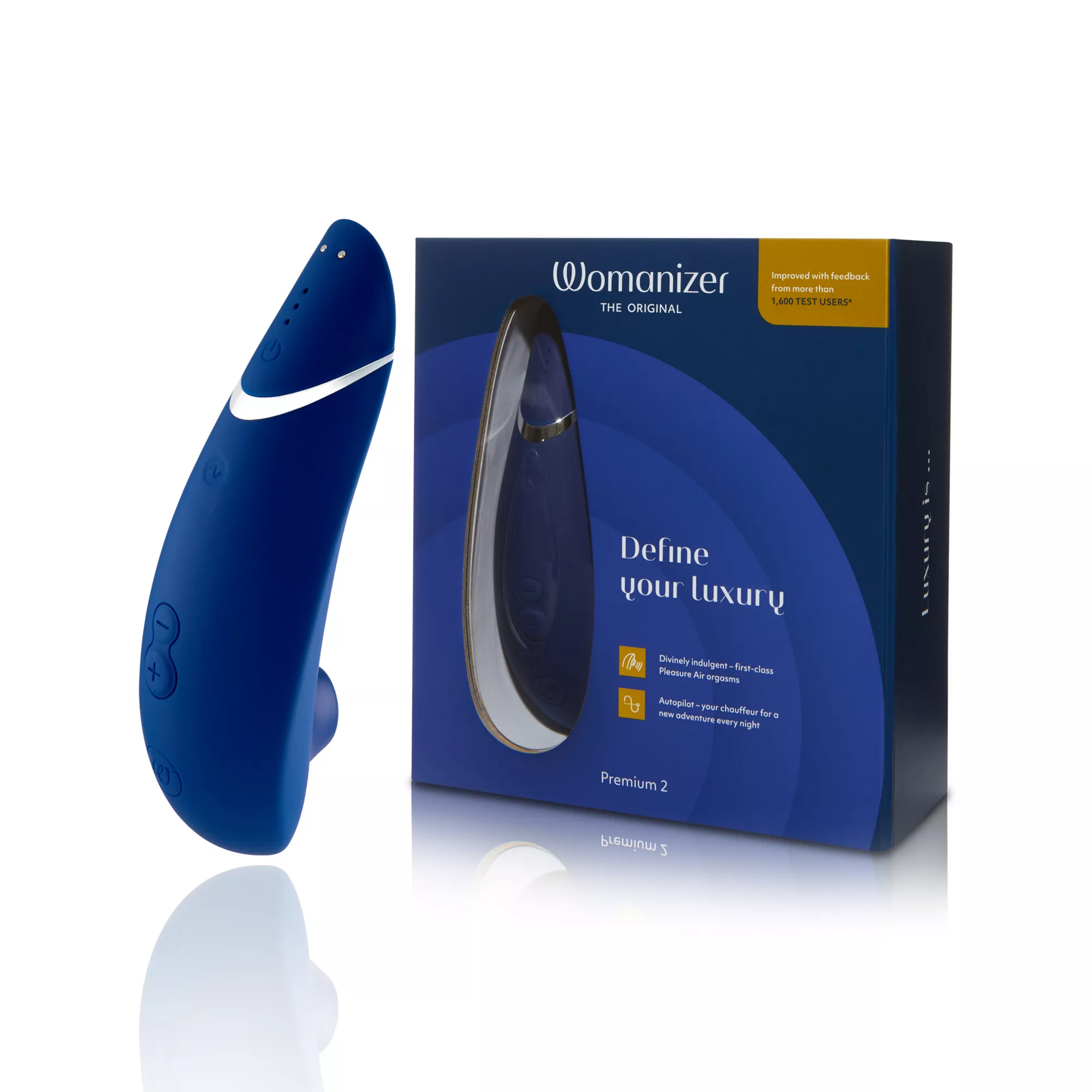Premium 2 14-Function Rechargeable Waterproof  Clitoral Stimulator Blueberry 6.5 Inch - Womanizer at Spencer's