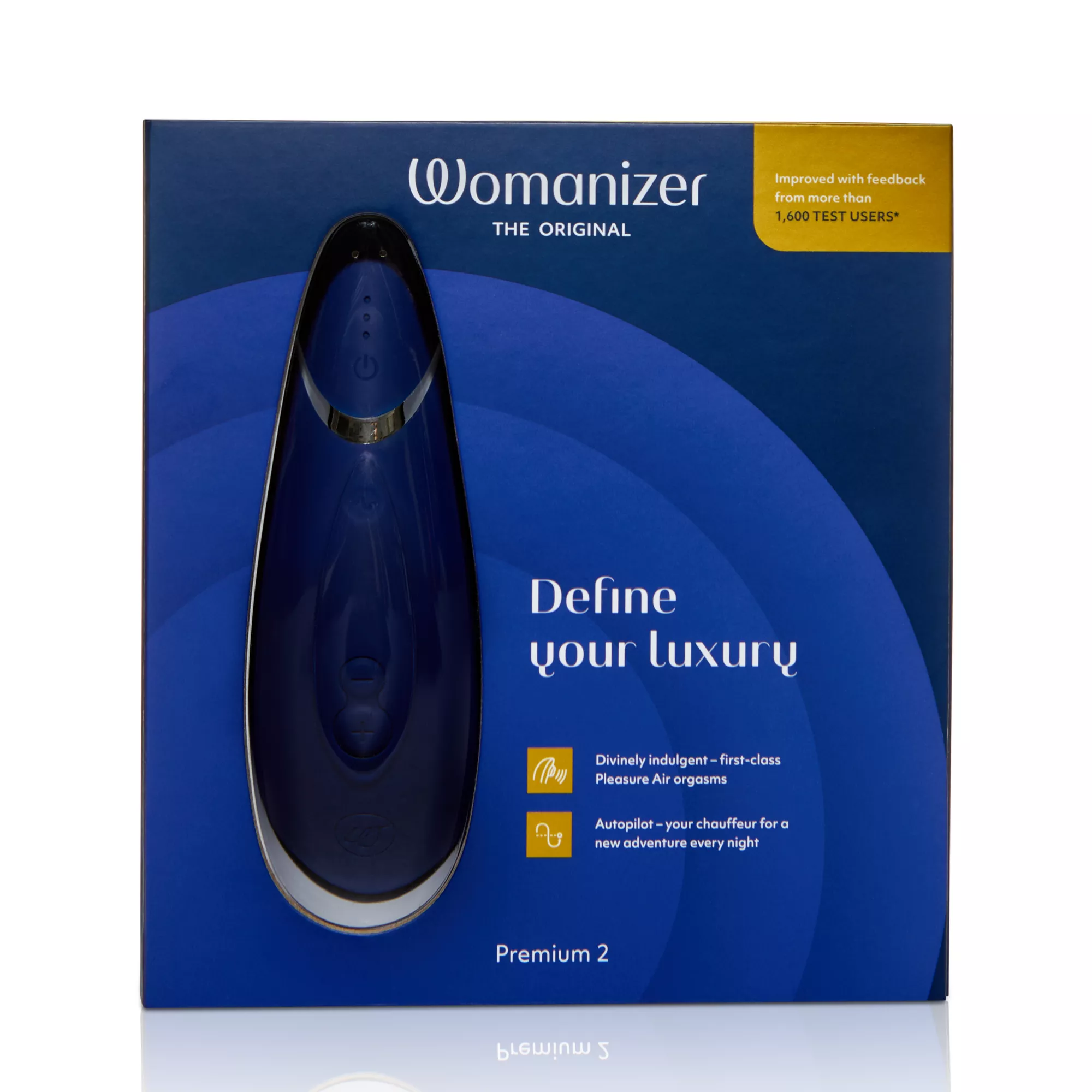 Premium 2 14-Function Rechargeable Waterproof  Clitoral Stimulator Blueberry 6.5 Inch - Womanizer at Spencer's