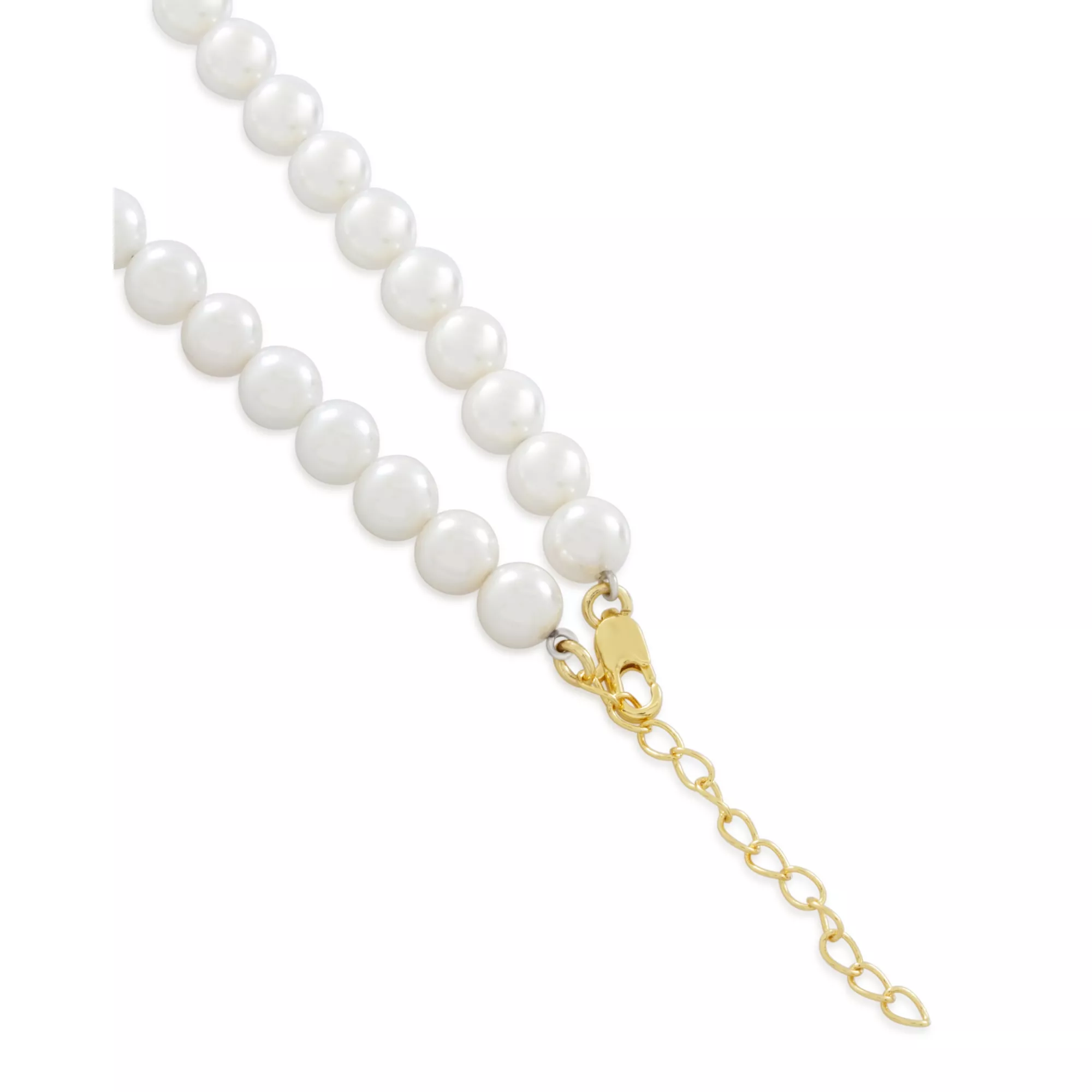 Pearl-Effect Goldplated Weed Leaf Necklace at Spencer's