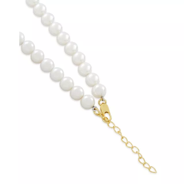 Pearl-Effect Goldplated Weed Leaf Necklace at Spencer's
