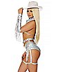 Silver Fringe Sexy Cowgirl Costume