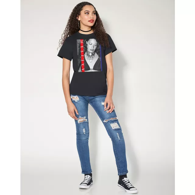 Aaliyah Red Stripe T Shirt at Spencer's