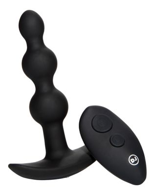 A-Play Beaded Rechargeable Waterproof Vibrating Butt Plug - 5.5 Inch
