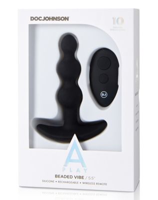 A-Play Beaded Rechargeable Waterproof Vibrating Butt Plug - 5.5 Inch