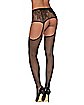 Lace and Fishnet Garter Stockings